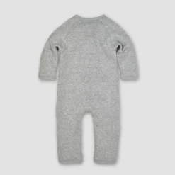 Burt's Bees Baby Burt's Bees Baby® Baby Organic Cotton Quilted Bee Wrap Front Jumpsuit - Heather Gray