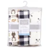Hudson Baby Infant Boy Quilted Cotton Swaddle Wrap 3pk, Boy Forest, 0-3 Months