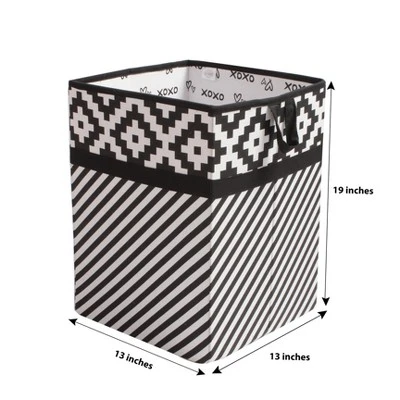 Bacati - Love Black/White Collapsible Laundry Hamper 3 Bacati - Love Black/White Collapsible Laundry Hamper - Image 3