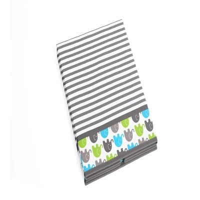 Bacati - Elephants Aqua/Lime/Gray Collapsible Laundry Hamper 2 Bacati - Elephants Aqua/Lime/Gray Collapsible Laundry Hamper - Image 2