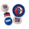 Baby Fanatic Wood Rattle 2 Pack - NFL New York Giants Baby Toy Set