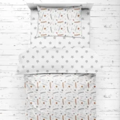 Bacati - Football Brown/Gray Muslin 4 Pc Toddler Bedding Set -Baby Trend Sales Store GUEST c6ed0022 3278 470c aaf3 5a7d48e1034b