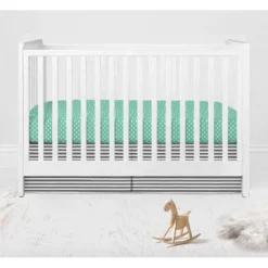 Bacati - Elephants Mint/Yellow/Gray 10 Pc Crib Bedding Set With Long Rail Guard Cover -Baby Trend Sales Store GUEST cb618d56 f579 4938 9292 be51b40d740e