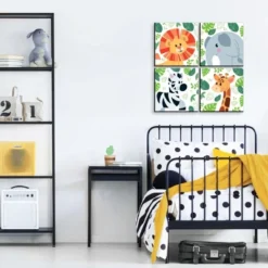 Big Dot Of Happiness Jungle Party Animals - Safari Animal Kids Room, Nursery & Home Decor - 11 X 11 Inches Wall Art - Set Of 4 Prints For Baby's Room -Baby Trend Sales Store GUEST d0298b2e 913e 4597 82a1 3eb0dd616fa2