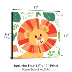 Big Dot Of Happiness Jungle Party Animals - Safari Animal Kids Room, Nursery & Home Decor - 11 X 11 Inches Wall Art - Set Of 4 Prints For Baby's Room -Baby Trend Sales Store GUEST d142a535 838a 48f5 8b88 0c1dc2f8a96a