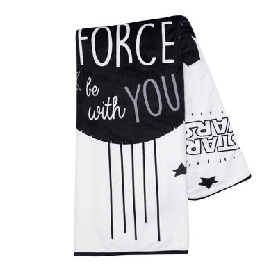 Lambs & Ivy Star Wars Millennium Falcon Baby Blanket - White 2 Lambs & Ivy Star Wars Millennium Falcon Baby Blanket - White - Image 2