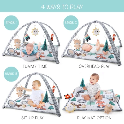 The Peanutshell Woodland 7-in-1 Activity Play Gym & Play Mat For Baby 1 The Peanutshell Woodland 7-in-1 Activity Play Gym & Play Mat For Baby