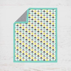 Bacati - Elephants Mint/Yellow/Gray 10 Pc Crib Bedding Set With Long Rail Guard Cover -Baby Trend Sales Store GUEST daec97f3 3cf1 4a00 854d 50d711033e01