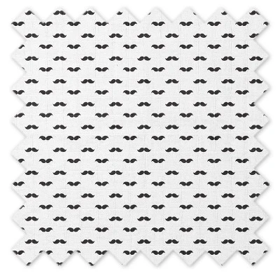Bacati - Moustache Black Muslin 3 Pc Toddler Bed Sheet Set 100 Percent Cotton 5 Bacati - Moustache Black Muslin 3 Pc Toddler Bed Sheet Set 100 Percent Cotton - Image 5