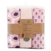 Touched By Nature Baby Girl Organic Cotton Swaddle Wraps, Blossoms, 0-3 Months