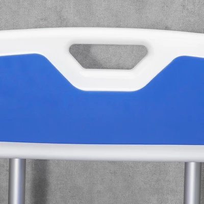 HOMCOM EVA Padded Shower Chair With Arms And Back, Bath Seat With Adjustable Height, Anti-slip Shower Bench For Seniors, Disabled, Tool-Free Assembly 4 HOMCOM EVA Padded Shower Chair With Arms And Back, Bath Seat With Adjustable Height, Anti-slip Shower Bench For Seniors, Disabled, Tool-Free Assembly - Image 4