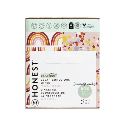 The Honest Company Plant-Based Baby Wipes Made With Over 99% Water - Variet Pack - 648ct 2 The Honest Company Plant-Based Baby Wipes Made With Over 99% Water - Variet Pack - 648ct - Image 2