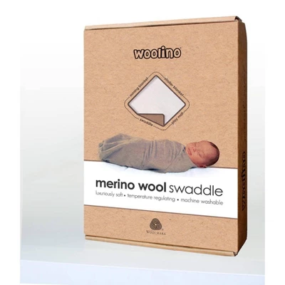 Woolino Swaddle Blanket, Merino Wool, Newborn To 3 Months, Beige 3 Woolino Swaddle Blanket, Merino Wool, Newborn To 3 Months, Beige - Image 3