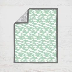 Bacati - Clouds In The City Mint/Gray 10 Pc Crib Bedding Set With Long Rail Guard Cover -Baby Trend Sales Store GUEST ee3bb527 df0f 497e a9fc d30eb0aad63f