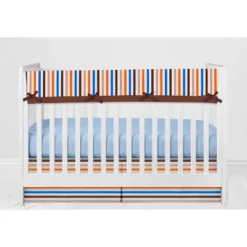 Bacati - Mod Sports Blue Orange Chocolate 11 Pc Crib Bedding Set With Long Rail Guard Cover -Baby Trend Sales Store GUEST f22a6b57 d344 46b8 a647 f9d5805d8d08