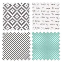 Bacati - Love Gray Mint 6 Pc Crib Bedding Set With Long Rail Guard Cover -Baby Trend Sales Store GUEST f3295b8f b141 4941 b984 dbbfcd4e8699