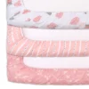 The Peanutshell Floral Changing Pad Covers For Girls, 3-Pack