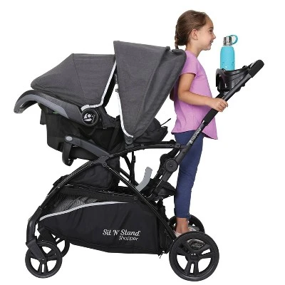 Baby Trend Sit N' Stand 5-in-1 Shopper Stroller Travel System - Gray 6 Baby Trend Sit N' Stand 5-in-1 Shopper Stroller Travel System - Gray - Image 6