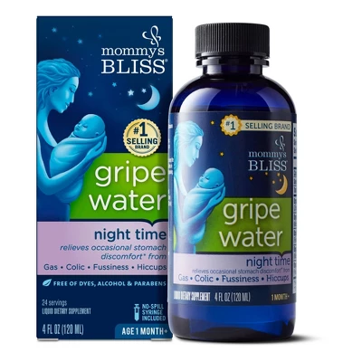 Mommy’s Bliss Mommy's Bliss Gripe Water Night Time For Colic, Gas Or Stomach Discomfort - 4 Fl Oz 1 Mommy’s Bliss Mommy's Bliss Gripe Water Night Time For Colic, Gas Or Stomach Discomfort - 4 Fl Oz