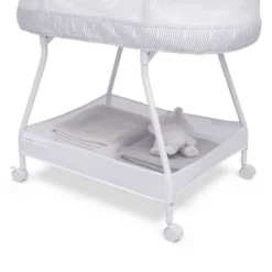 Delta Children Curve Bassinet - White And Gray -Baby Trend Sales Store GUEST fb5b08b5 7b15 466e 9c73 4e4ce157f92e
