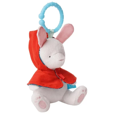 Manhattan Toy Fairytale Rabbit Plush Baby Travel Toy With Chime, Crinkle Ears And Teether Clip-on Attachment 6 Manhattan Toy Fairytale Rabbit Plush Baby Travel Toy With Chime, Crinkle Ears And Teether Clip-on Attachment - Image 6