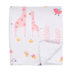 Lambs & Ivy Jazzy Jungle White Fleece Safari Animals Soft Baby Blanket -Baby Trend Sales Store GUEST ff7625e6 d74c 49a8 85ad 15a634722e62